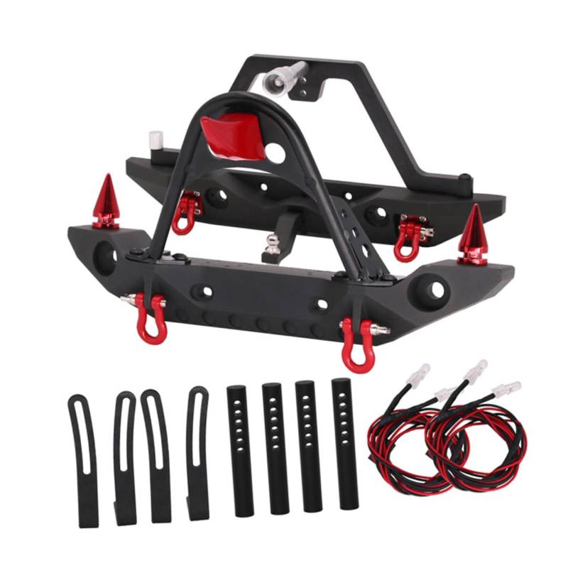 SOIMISS Rc Crawler Kletterauto Metall Front Und Heckstoßstangen CNC Bumper Praktischer Strahlstoßfänger Für Verbesserten Aufprallschutz Für Offroad Abenteuer von SOIMISS