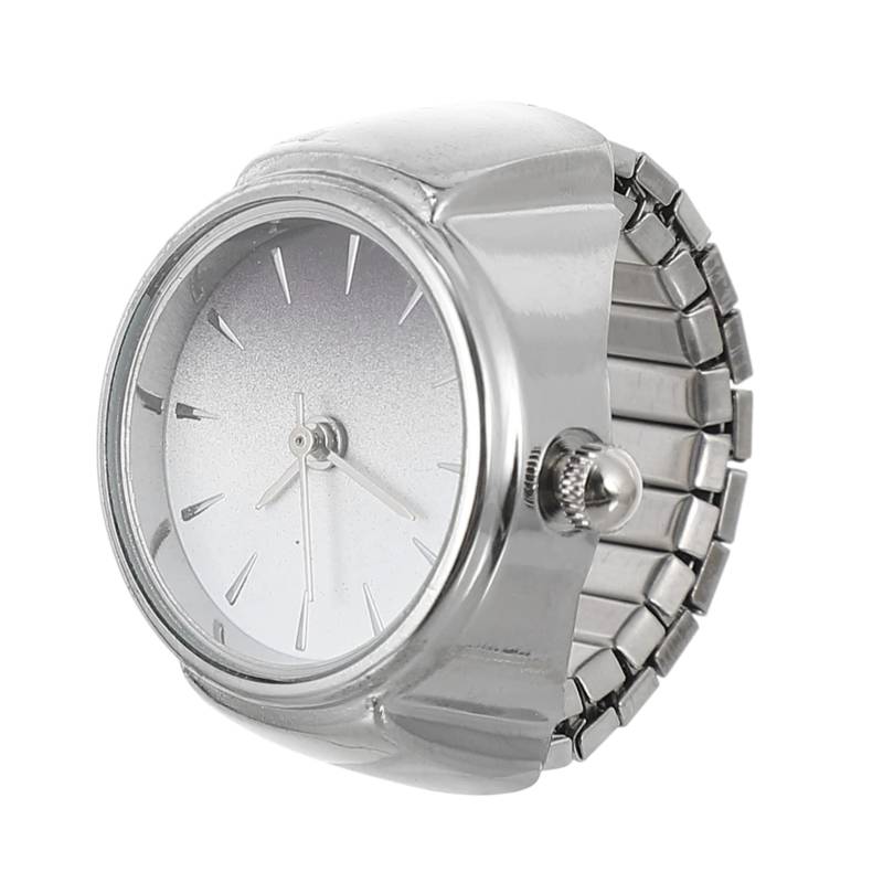 SOIMISS Ringuhr lässige Fingeruhr Ringe für Mädchen verstellbare Ringe für Mädchen Digitaluhr Vintage-Ringe Watches uhrenwender -Quarzuhr modische Fingeruhr Zinklegierung Silver von SOIMISS