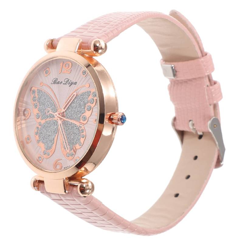 SOIMISS Schmetterling Damen Uhr Damenarmbanduhr Ladies Watch Presents for Women Schmetterlinge Damen uhrenarmbänder Frauen Exquisite Uhrenverzierung hautfreundliche Damenuhr Legierung Rosa von SOIMISS