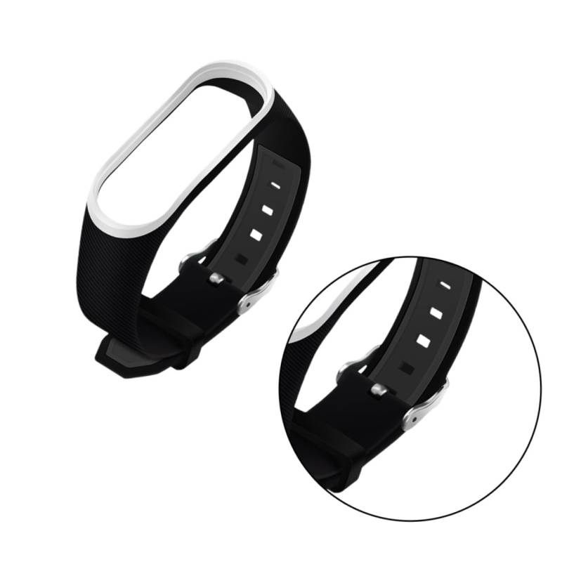 SOIMISS Zweifarbiges Armband Uhren Ersatzband Reloj Inteligente Mi Bnad 4 Armband 3-Band Kluge Uhr Smarte Uhren 4 Band 3 Uhrenarmband Weiche Uhrenarmbänder Ersatzarmband 3 Zubehör Grey von SOIMISS