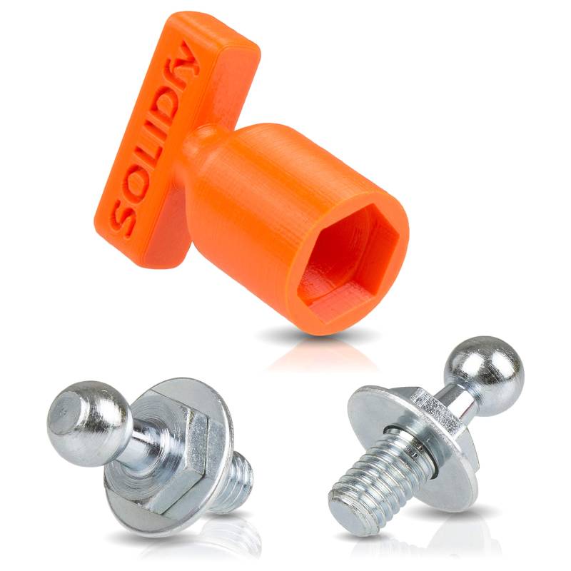 SOLIDfy® - [2x] verstärkte Kugelzapfen für Gasdruckfeder Heckklappe 10mm Kugel M8 Gewinde von SOLIDfy