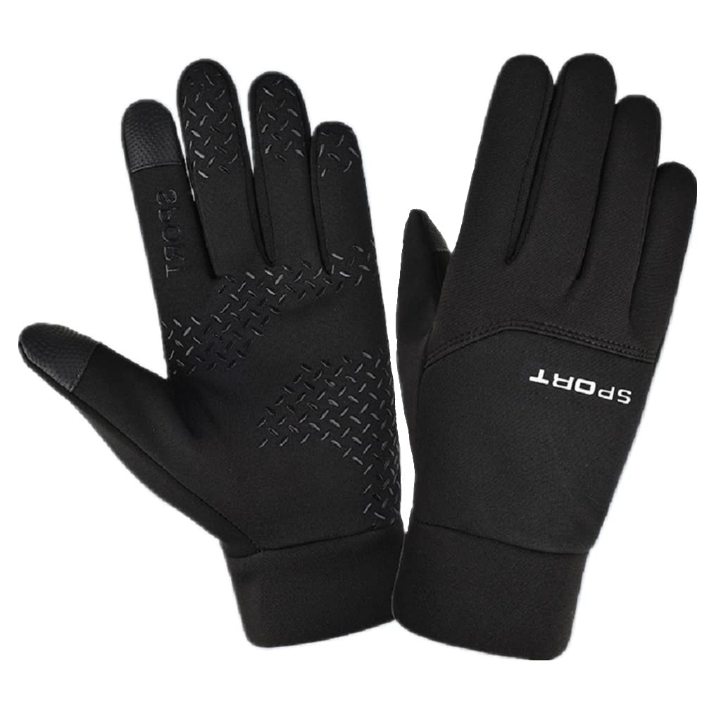 SOLO ACTFIT Handschuhe Herren Damen Winter Warme Fahrradhandschuhe rutschfest Winddicht Radsporthandschuhe Touchscreen Wasserdicht für Laufen Fahren Klettern Skifahren Wandern (L) von SOLO ACTFIT