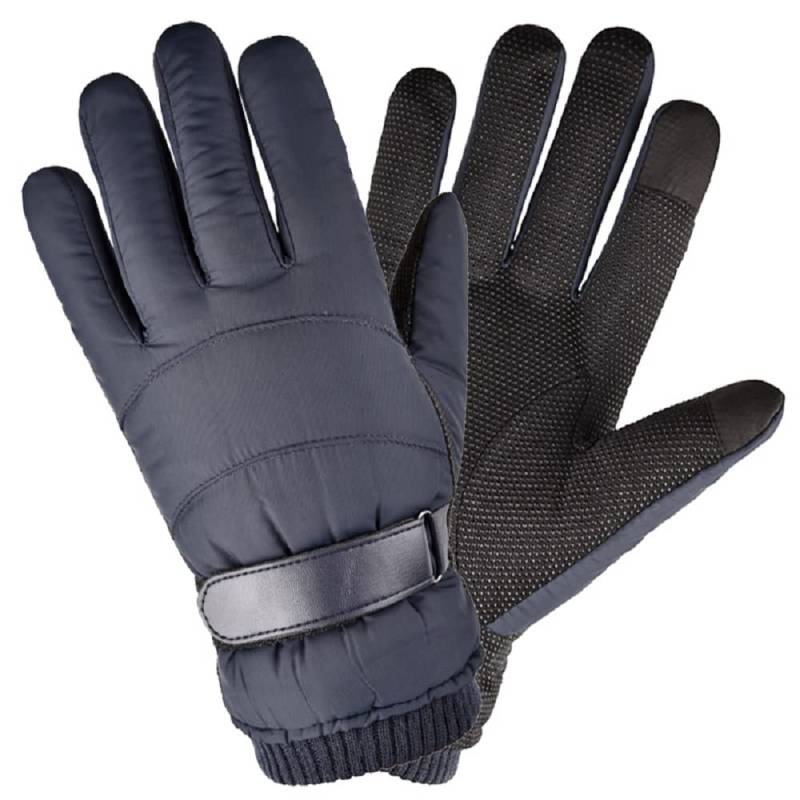 SOLO ACTFIT Winterhandschuhe Winddichte Thermohandschuhe Touchscreen rutschfeste Fahrrad Handschuhe Wasserdicht Skihandschuhe für Radfahren Laufen Motorrad Snowboard (Blau, Einheitsgröße) von SOLO ACTFIT