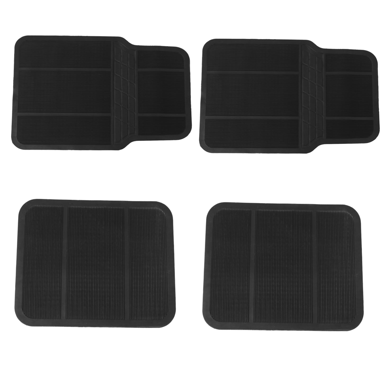 SOLUSTRE 1 Satz 4 STK Auto Bodenmatte Fußmatten Für Autos Fußmatten Für Lastkraftwagen Wasserdicht Unterlage Auto Fußpolster Fahrzeug Fußmatte Teppichbodenschutz Puffer Automatten Black PVC von SOLUSTRE