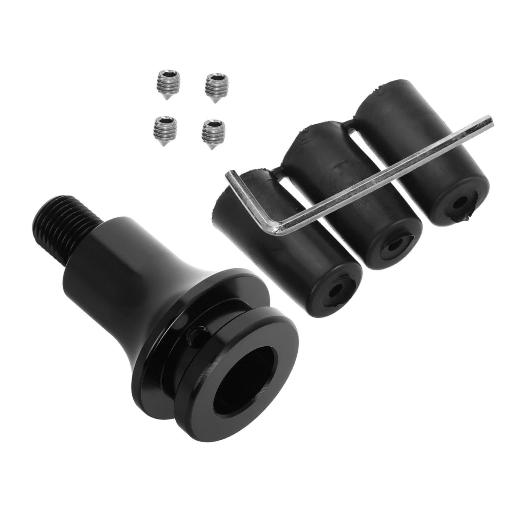 SOLUSTRE 1 Satz Autofester Begrenzer Auto Schaltknauf Adapter Auto Schaltknauf Verbindung Schaltknaufmanschettenhalter für LKW Auto-Schaltmanschettenhalter Aluminiumlegierung Black von SOLUSTRE