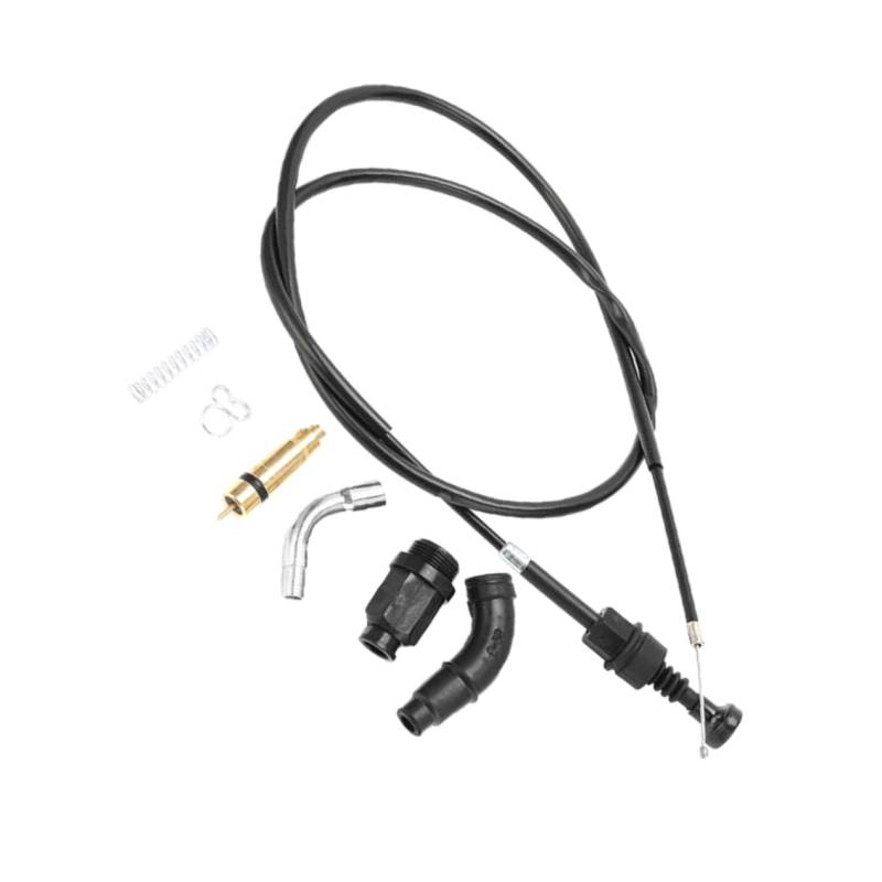 SOLUSTRE 1 Satz Choke-Kabel Gaszug Kontrolle Mini-Fahrradauspuff Zenith-Vergaser-Umbausatz motorradzubehör motorroller zubehör Vergaser-Kolben-Choke-Kit Chokeschnur und Kolben Kupfer Black von SOLUSTRE