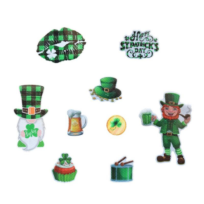 SOLUSTRE 1 Satz Reflektierende GNOME-Fliesen Auto Reflektierende Magnete Festival-kühlschrankmagnet Kühlschrankmagnete St. Patrick's Day Magnetischer Autoaufkleber Reflektierendes Material von SOLUSTRE