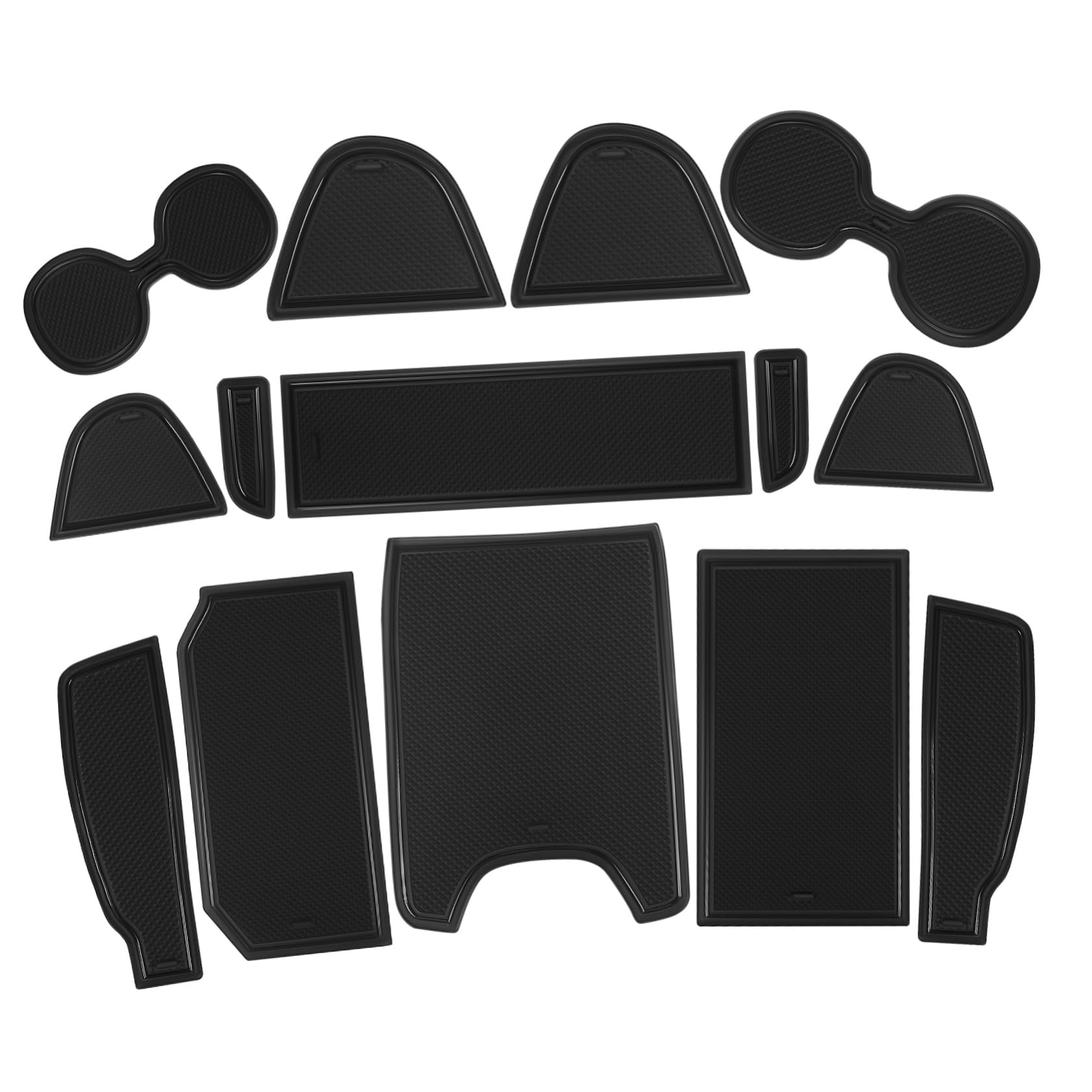 SOLUSTRE 1 Satz Türschlitzmatte Cup -untersetzer Für Zubehör Nonrutschbecherhalter Für Cuphalter Coaster Untersetzer Für Autos Zubehör Für Türtaschenverkleidungen Slot Cup Pad Pvc Black von SOLUSTRE