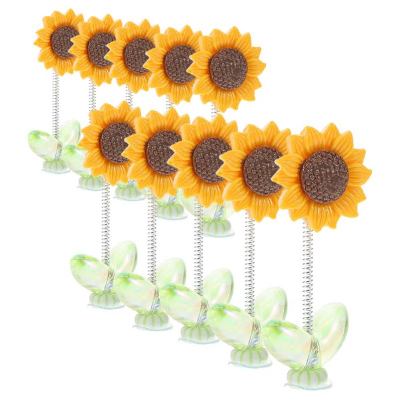 SOLUSTRE 10 Stk H Auto-parfüm-diffusor Auto-rückspiegel-ornament Sonnenblumen-autodekoration Sonnenblumen-autospiegel Sonnenblumen-mittelkonsolendekor Auto-armaturenbrett-dekoration von SOLUSTRE