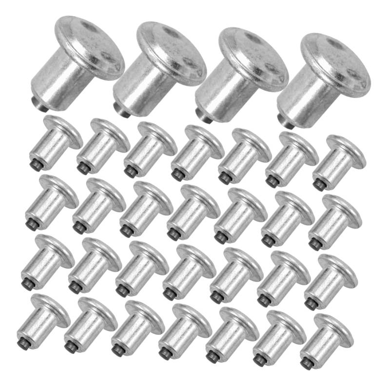 SOLUSTRE 100st Stollen Winterreifenspikes Spikes Für Autoreifen Reifenbolzen Für SUV Spikes Für Winterreifen Reifenbolzenschraube Radreifen Spikes Autozubehör Silver Kohlenstoffarmen Stahl von SOLUSTRE