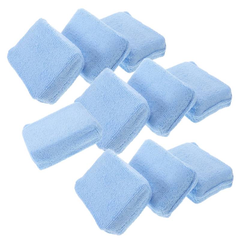 SOLUSTRE 10St Autowachsblock filtern Autowachs polieren Polierpads reinigen Auto poliermaschine Auto reinigungsbürste Wachspads Applikatorpad polieren superfeine Faser Sky-Blue von SOLUSTRE