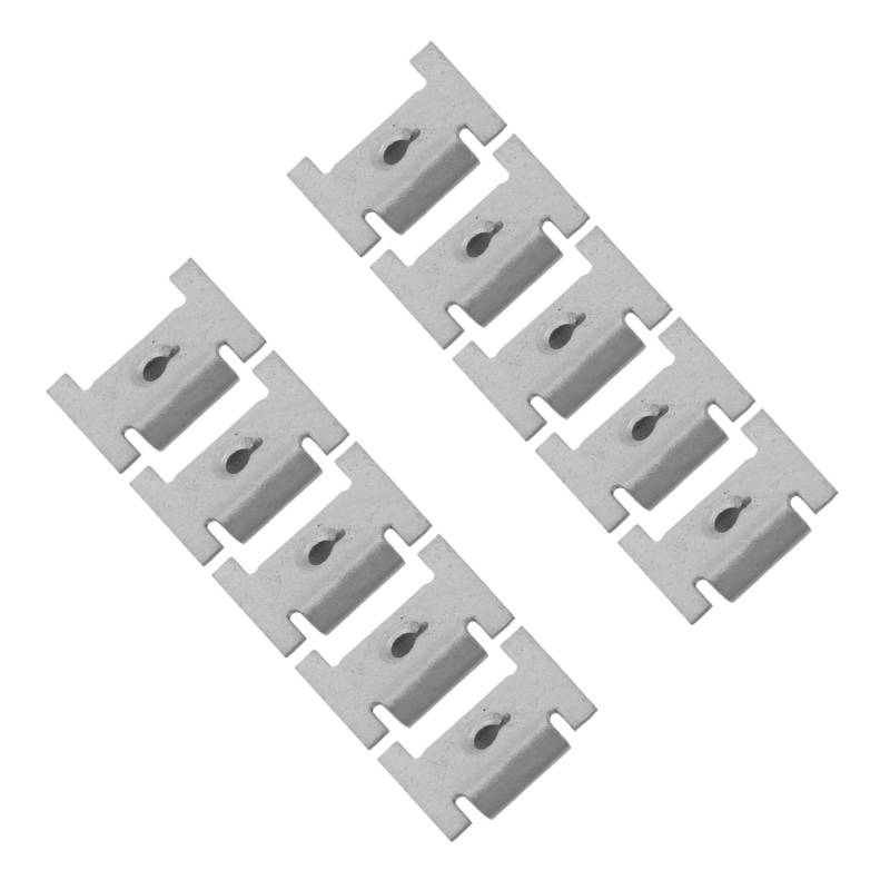 SOLUSTRE 10St Feste Stoßstangenbasis kfz clips karosserie clips Autoteile Befestigung Clips für Stoßfänger U-Nuss-Clips Kfz-Clips Spritzschutzschrauben Halteklammer Automobil Stahl Silver von SOLUSTRE