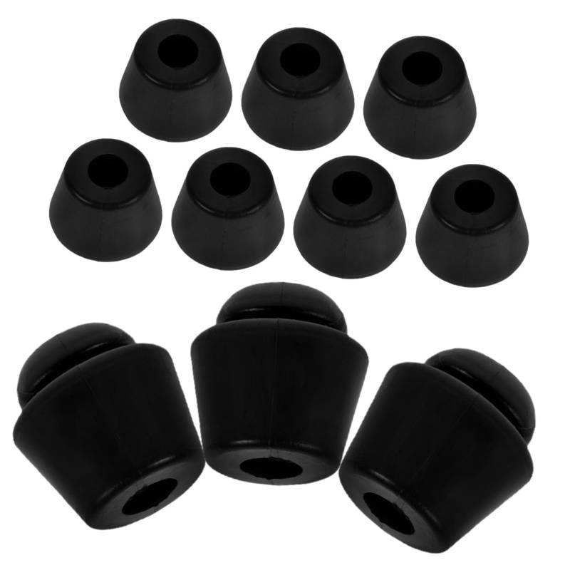 SOLUSTRE 10st Türstoßstange Pufferstopper Stoßstangenstopper Für Die Motorhaube Pufferkissen Dämpferstoßstange Stopper Stoßstange Türstopper Stoßfänger Auto-stoßstangenanschlag Gummi Black von SOLUSTRE