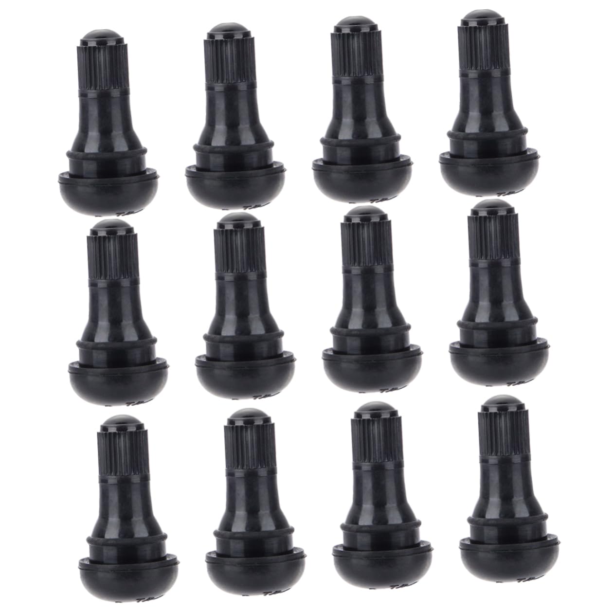 SOLUSTRE 12 STK Gummistiele Tank Aufblasgerät Messgerät Rad Stecker Reifenventil Autoreifen Zubehör Black von SOLUSTRE