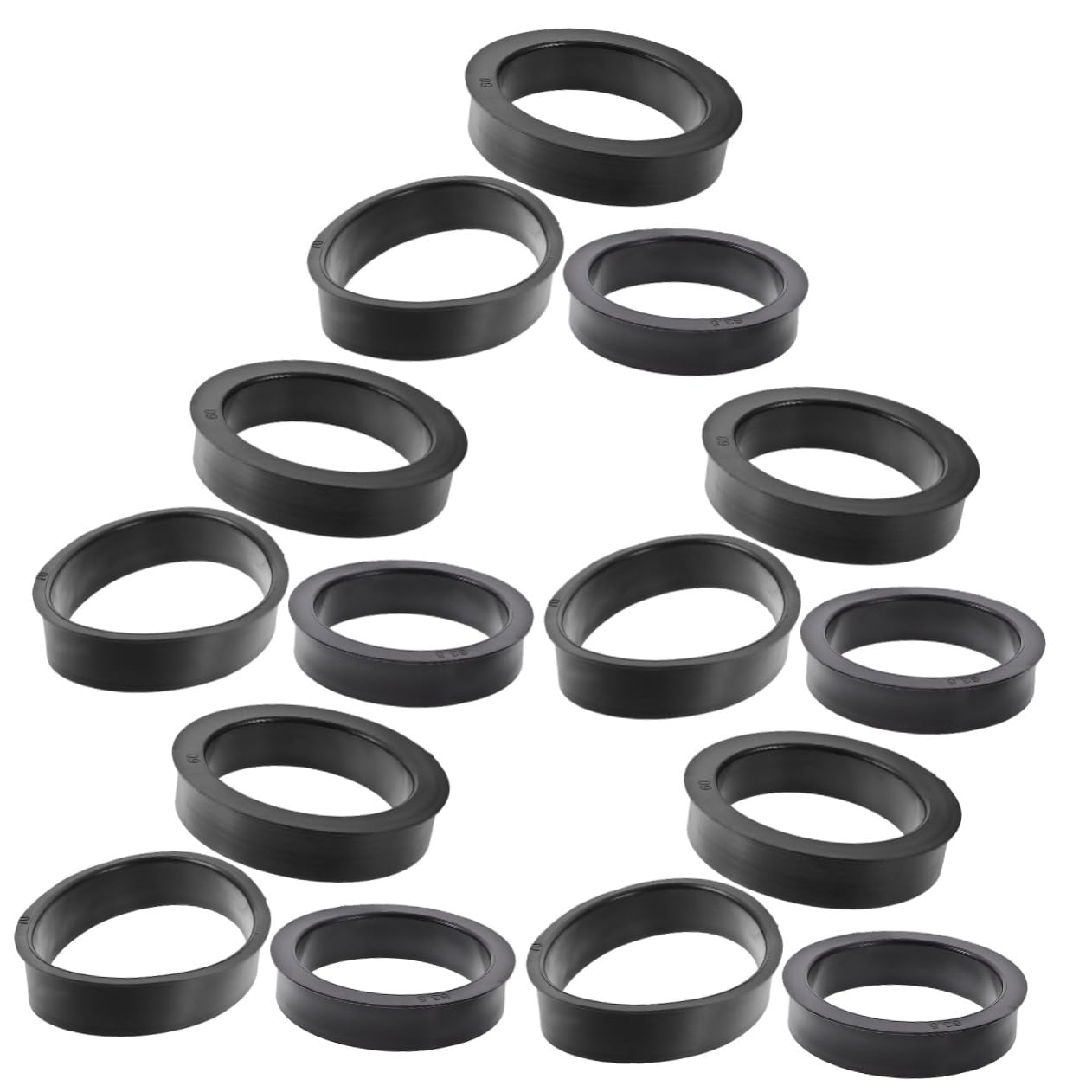 SOLUSTRE 15 Stk Luftfilterringe Luftfilter-Adapterringe Luftfilter Ersatzringe Luftfilter Zubehör Luftfilter Ersatzteile Auto Zubehör Gummiringe für Luftfilter Filterkernringe Black von SOLUSTRE