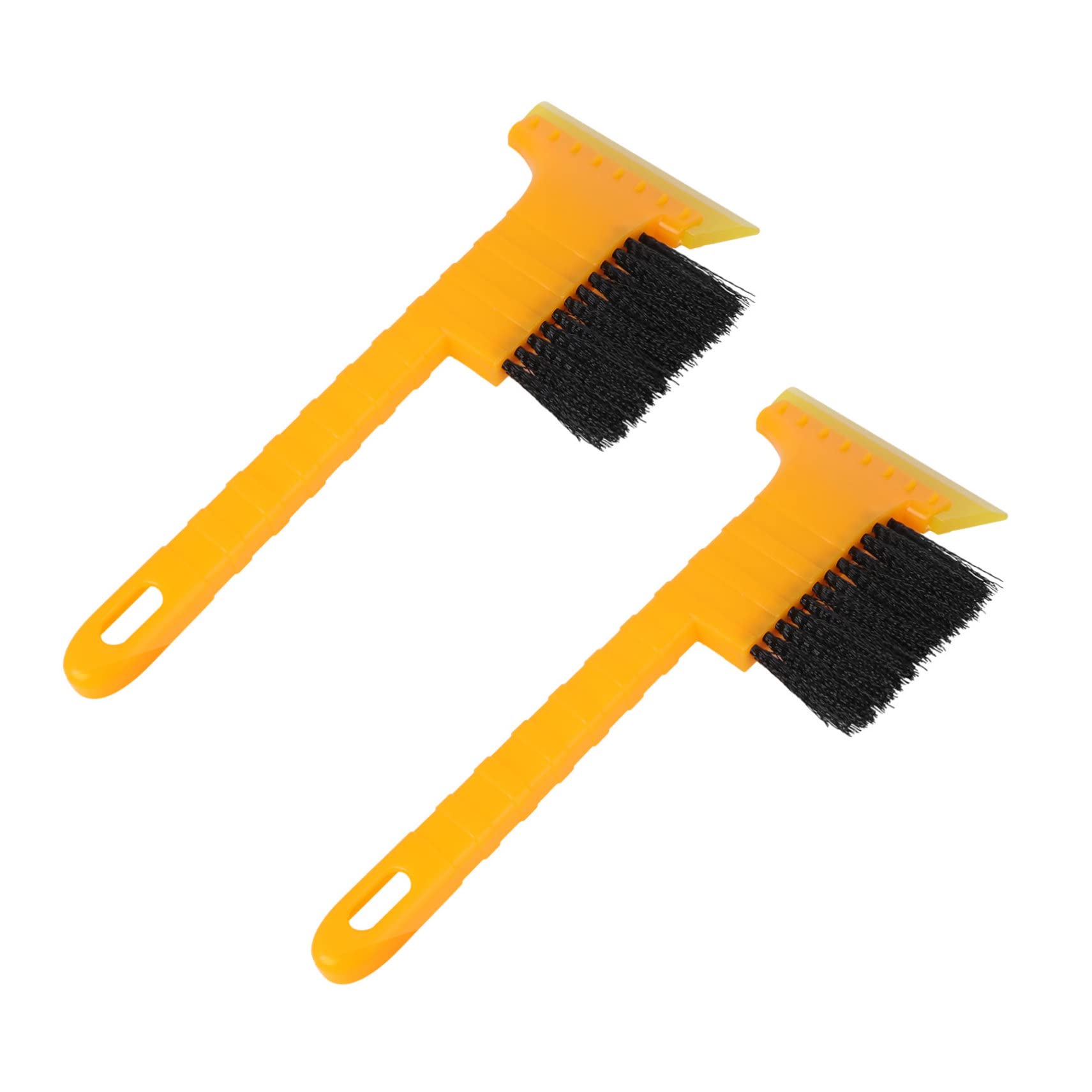 SOLUSTRE 2 STK Schneeschaufel eisschaber Ice Scraper Snow Brush künstlicher Schnee Auto-Essentials Bausatz Autos Besen Auto liefert zubehör Eiskratzer und Schneebürste ABS-Kunststoff Orange von SOLUSTRE