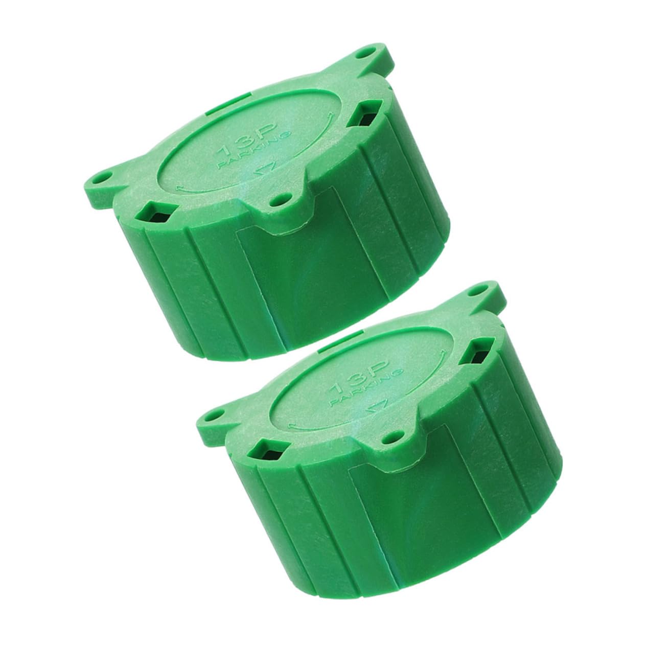 SOLUSTRE 2 Stück 13 Steckerschutzkappe Anhängerteil Anhänger 13p Steckerhalter Stift Steckerabdeckung Schutzkappe für Stecker Ausrichtungskappe 13p Anhängersteckerschutz Plastik Green von SOLUSTRE