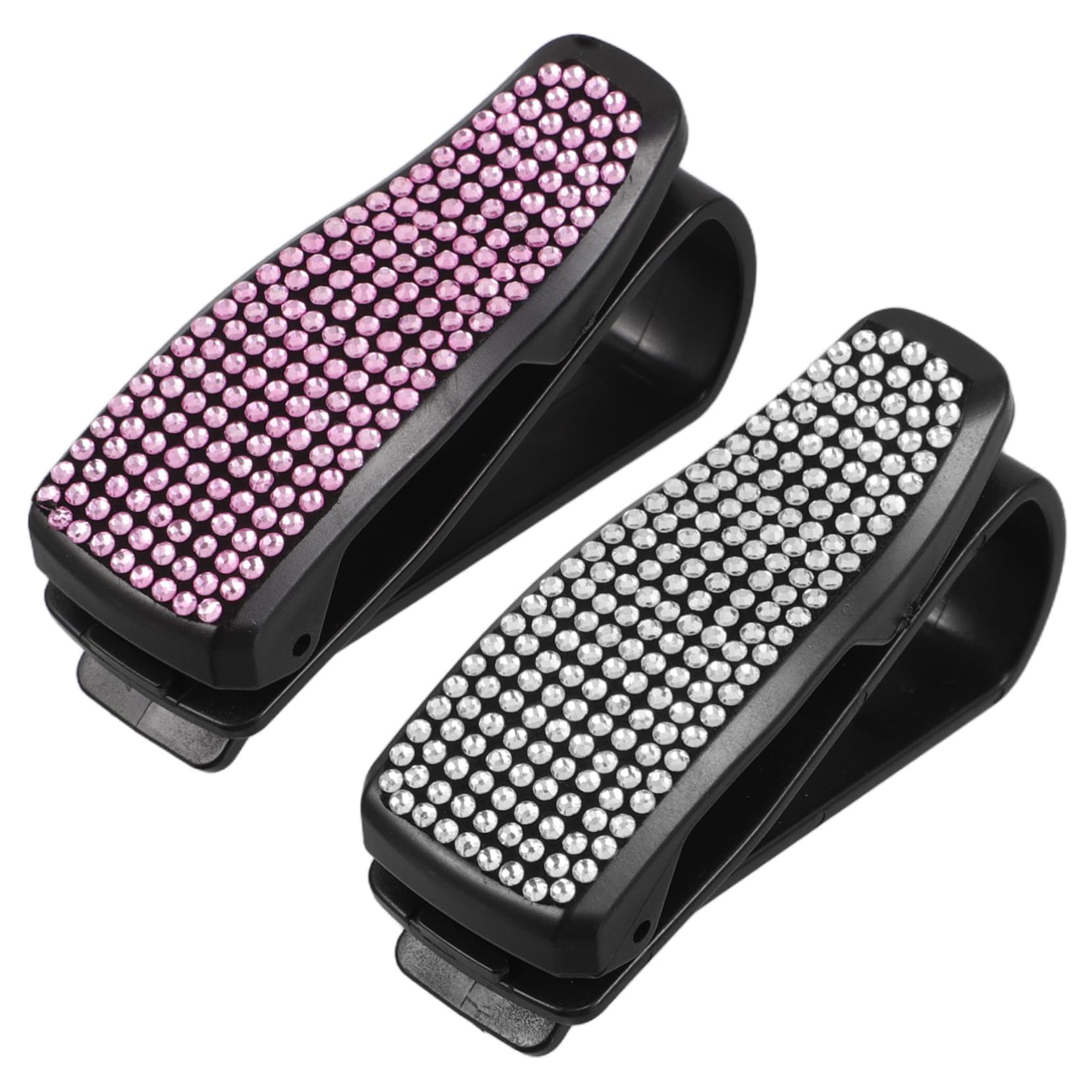 SOLUSTRE 2 Stück Sonnenbrillen Clip Für Auto Visier Bling Sonnenbrillenhalter Für Auto Auto Sonnenbrillen Clip Bling Autozubehör Für Frauen Und Mädchen von SOLUSTRE