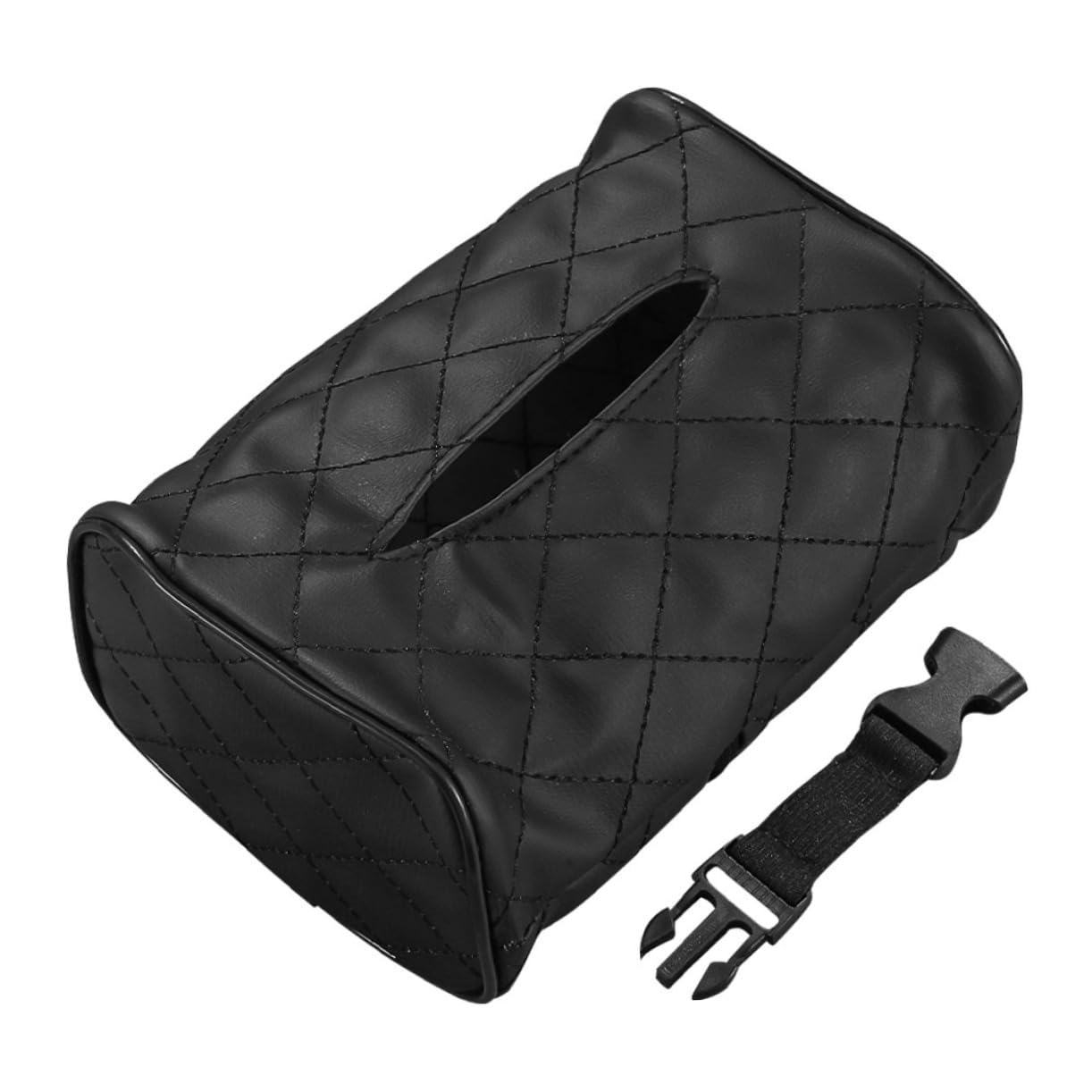 SOLUSTRE 2 Stücke Boxen Auto Taschentuchbox Haken Kindersitz Auto Toilettenpapierbehälter Luft Dekorativer Taschentuchhalter Serviettenhalter Für Die Küche Zubehör Innere Pu-Leder Black von SOLUSTRE