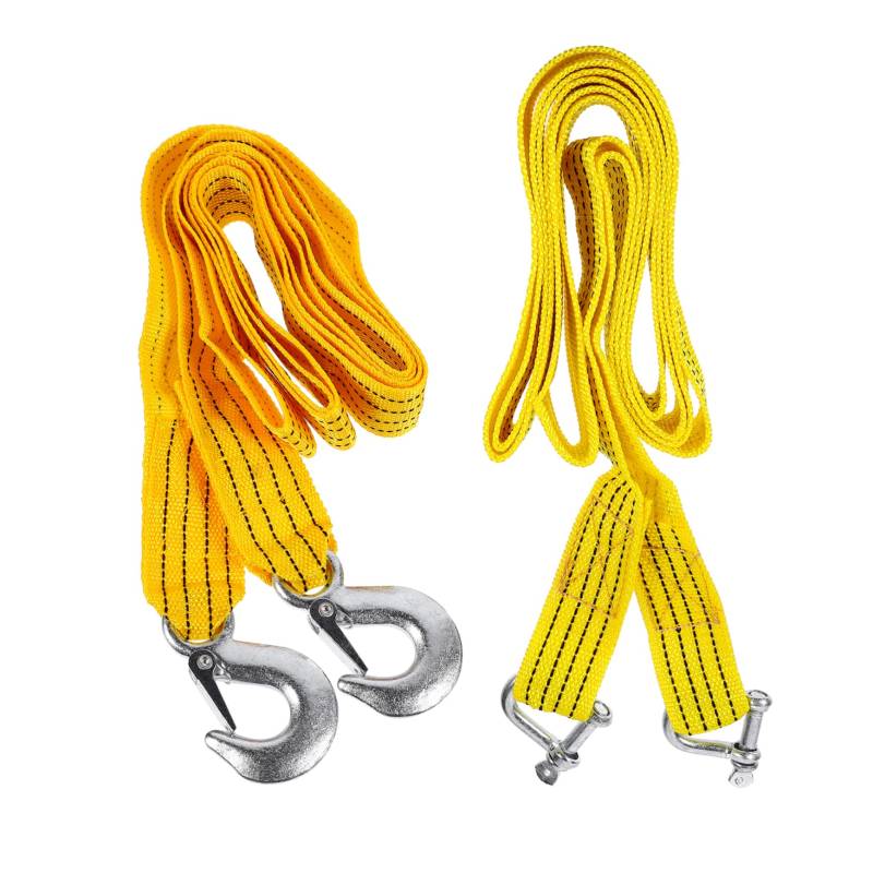 SOLUSTRE 2St Abschleppseil sicherungsseil sicherheitsseil Outdoor Gear Tow Rope Outdoor Equipment Gurte für Autowagen Bergungsgurt Autogurte Notfallseil Seil für Fahrzeuganhänger Nylon-Seil von SOLUSTRE