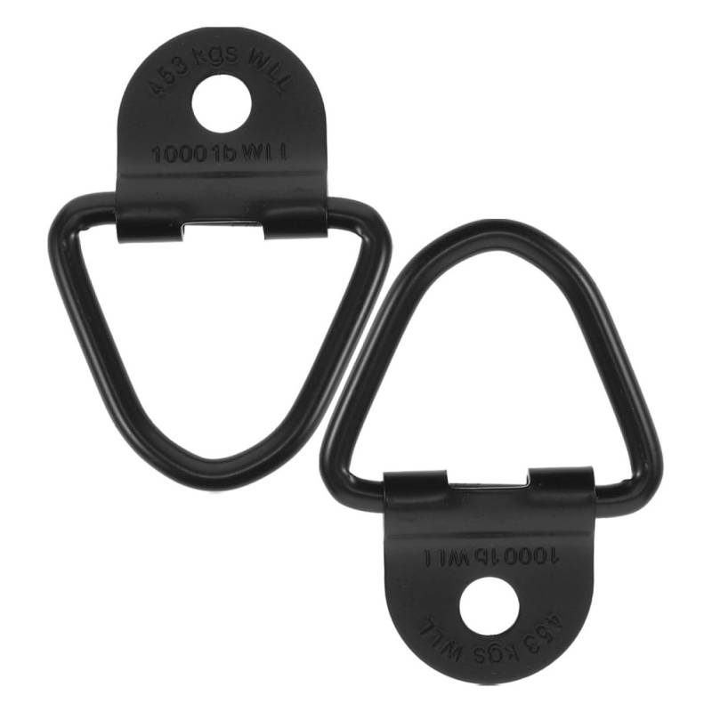 SOLUSTRE 2St Anhänger Fester Haken Organizer für Stirnbandhalter Stirnbandständer LKW Sicherungshaken Sicherungsring D-Ringe D-Ring festbinden Hochleistungs-D-Ring Kohlenstoffstahl Black von SOLUSTRE