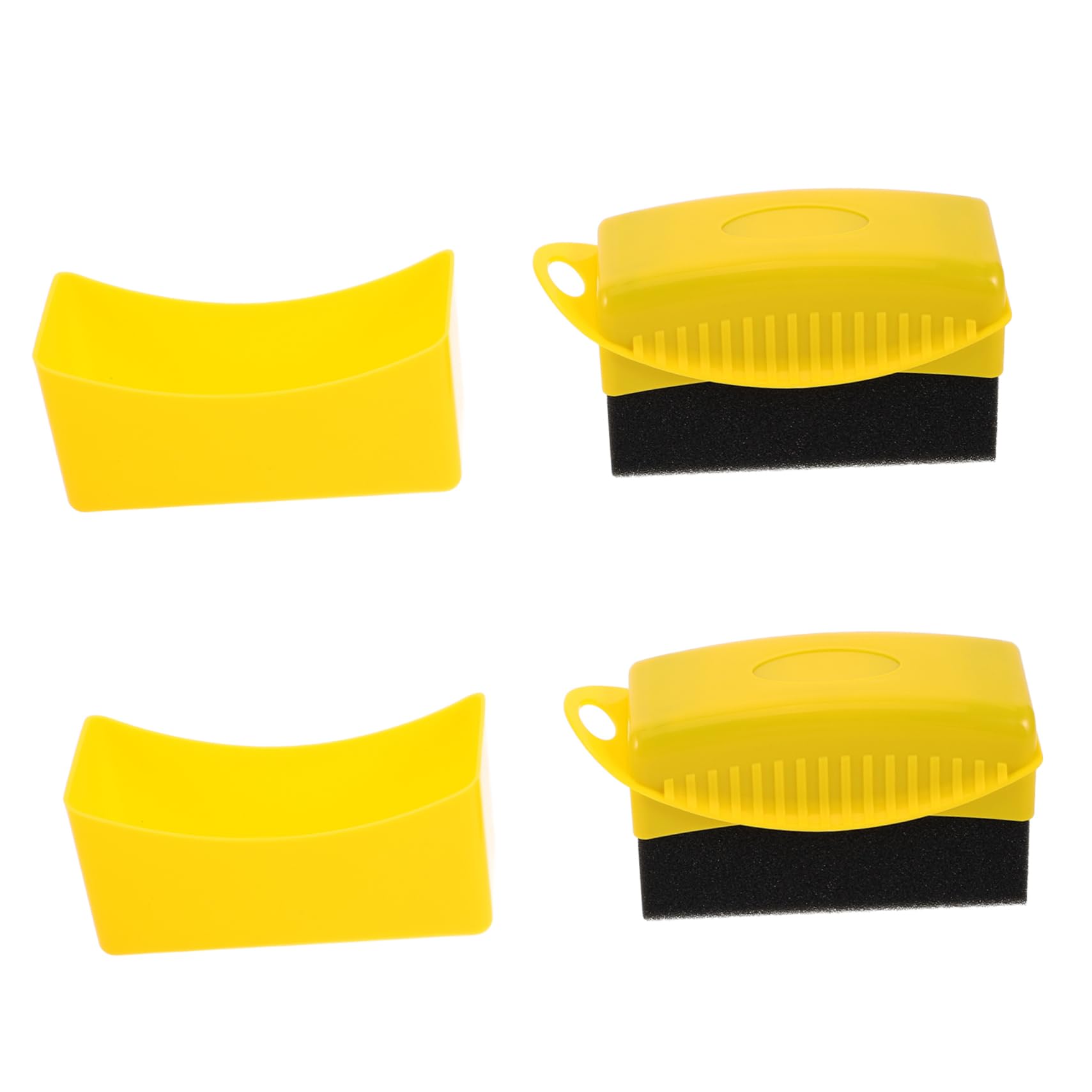 SOLUSTRE 2pcs Auto-reinigungswerkzeuge Autoreifenbürste Reifenglanzschwamm Yellow Pp von SOLUSTRE