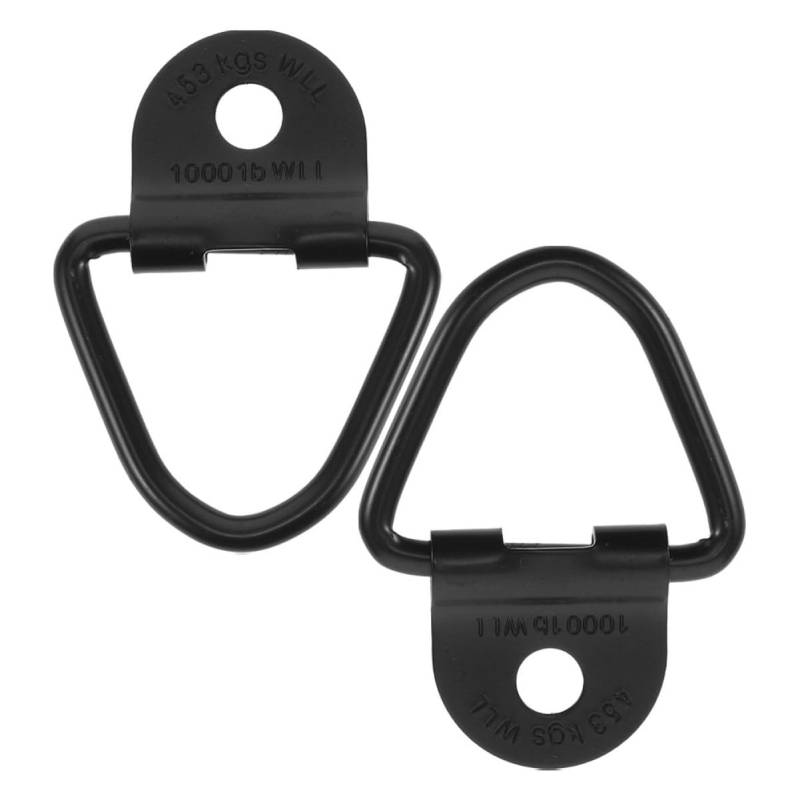 SOLUSTRE 2st Anhänger Fester Haken Stirnbandständer LKW -zubehör Ring Organizer Für Stirnbandhalter LKW-schienen-metallhaken Anhängerhaken Aus Metall LKW -metallhaken Kohlenstoffstahl Black von SOLUSTRE