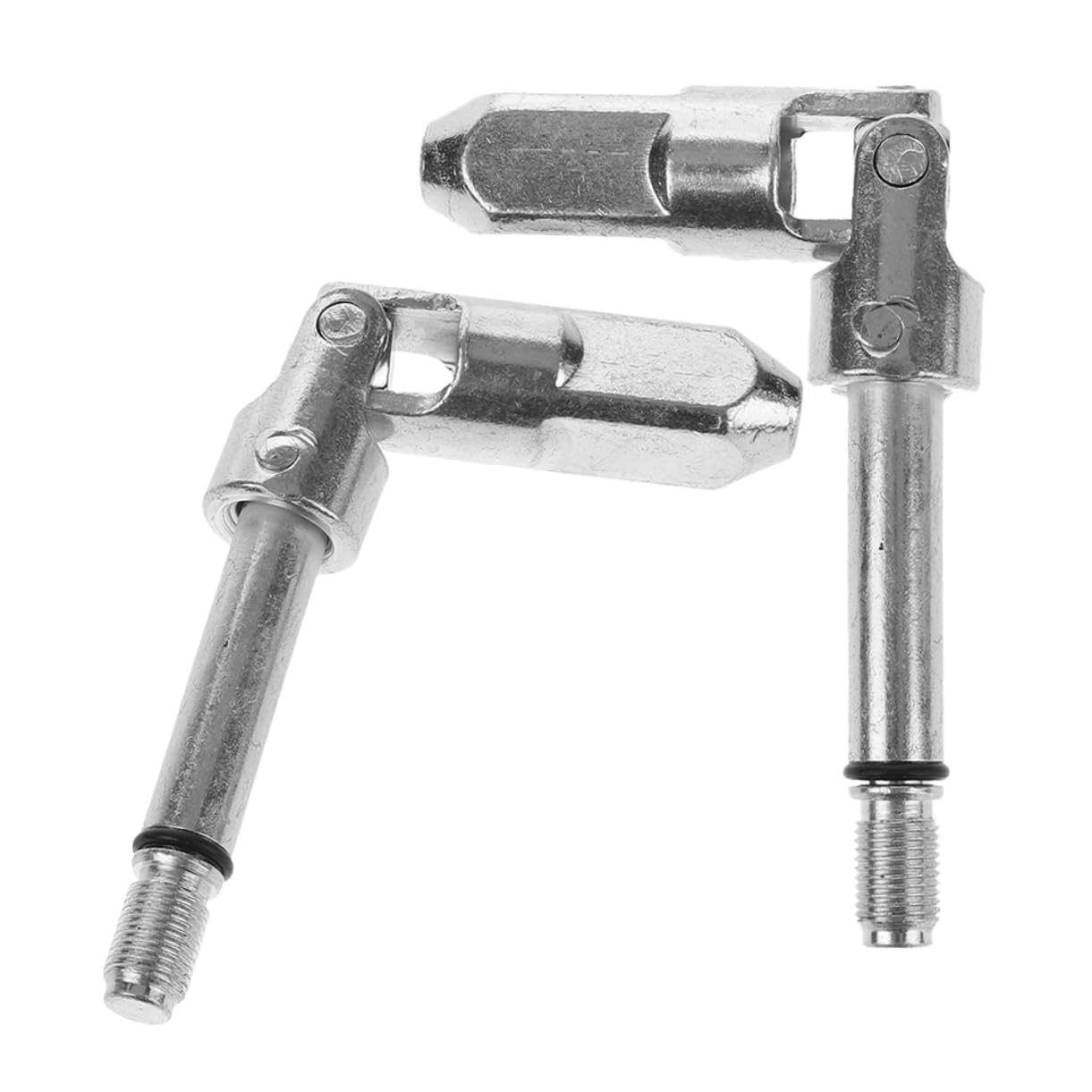 SOLUSTRE 2st Hydraulische Heber Zubehör Für Anhängerheber Wagenheber Kardanwellen Bohrer-anhängerheber Bodenhebergelenk Jack-Drop-Welle Wellen-universalheber Du Joint Für Jack Stahl Silver von SOLUSTRE