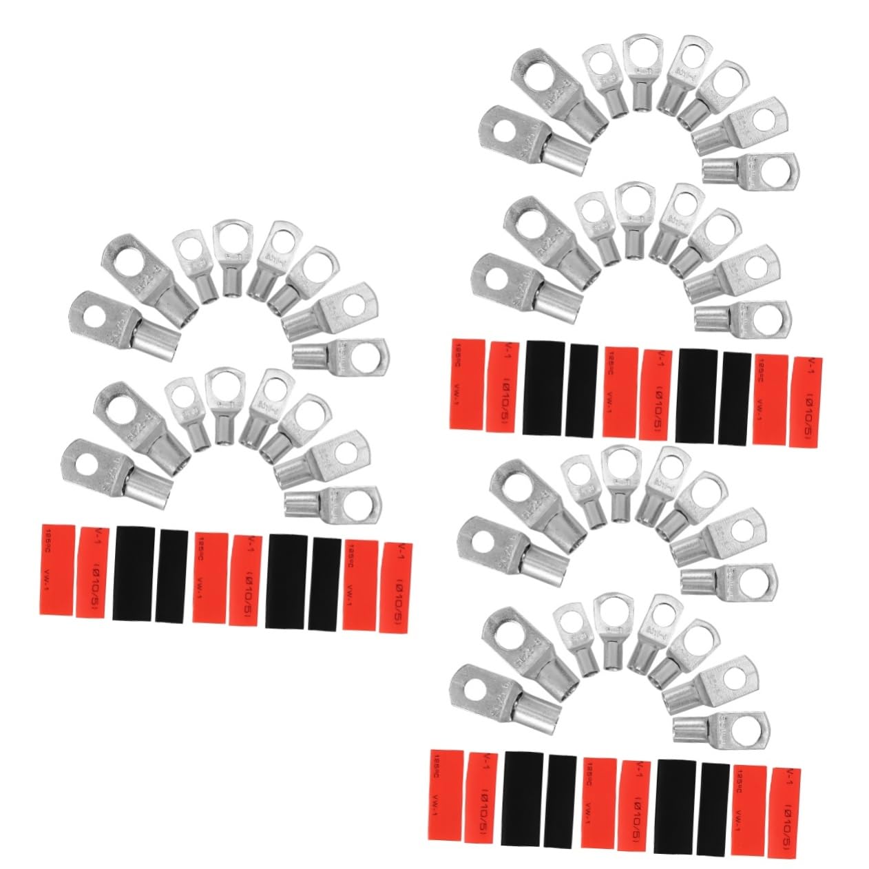 SOLUSTRE 3 Sätze Kupferrohrklemme Vakuum Schrumpfschlauch Kabelloser Drahtenden Terminal-crimpzange Kabelstecker Kabelschuhe Batterieklemmen Ringklemmen Verzinntes Kupfer von SOLUSTRE