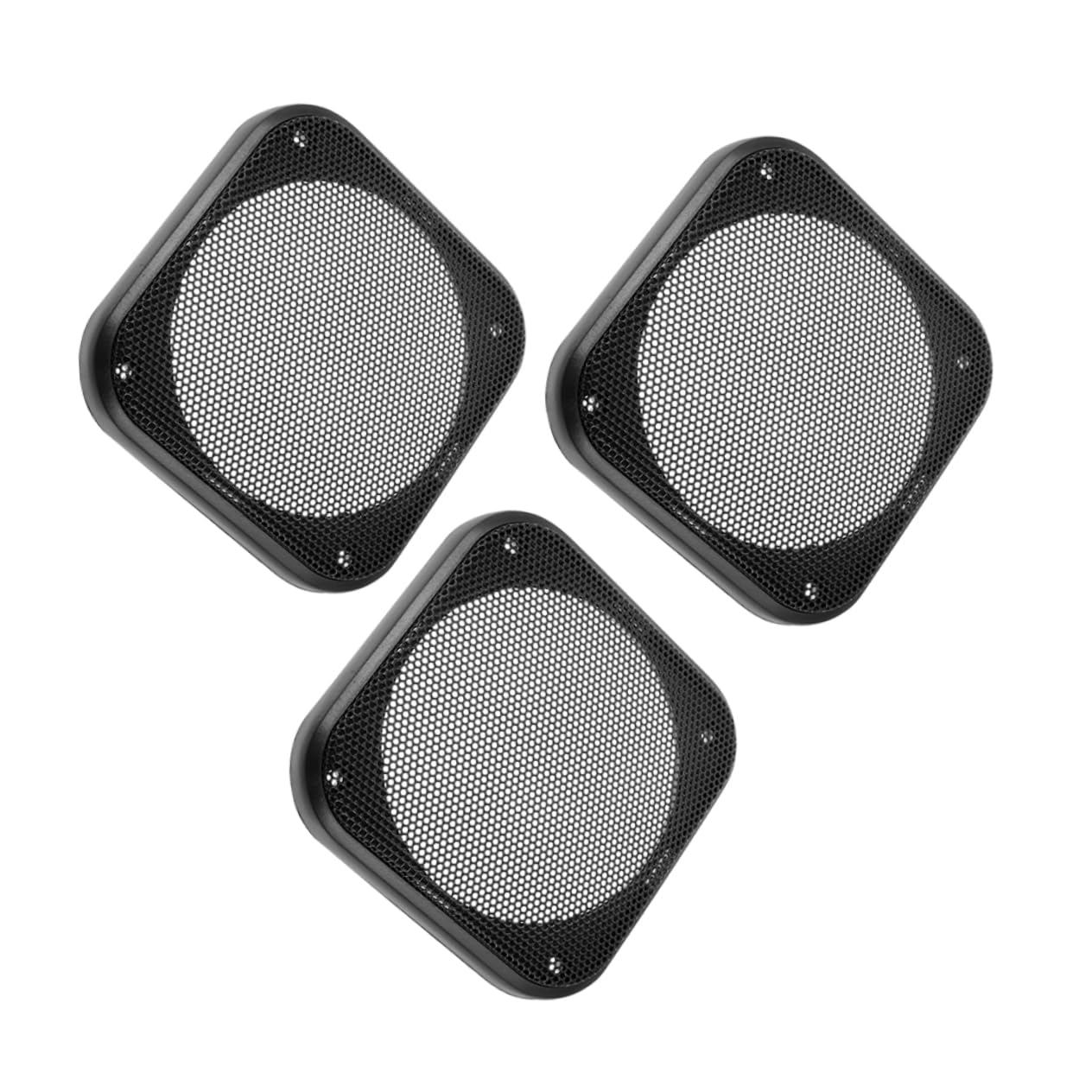 SOLUSTRE 3 Stk Audio-lautsprechergitter Subwoofer-schutz Subwoofer-netz Lautsprecher-netzabdeckung Wasserdichte Abdeckung Für Autolautsprecher Lautsprecherabdeckungen Black Eisen von SOLUSTRE