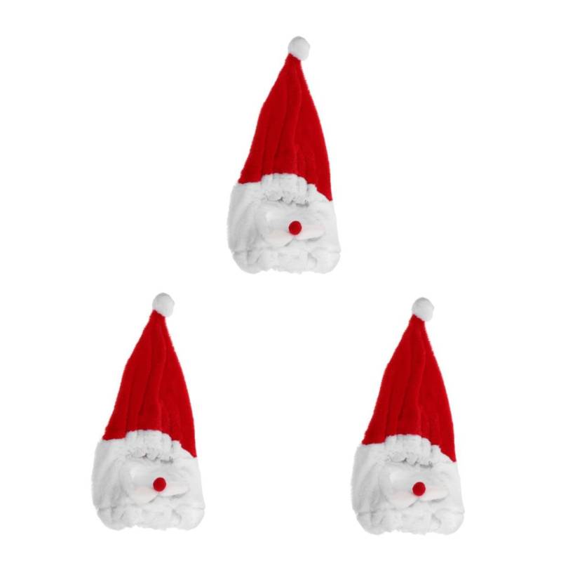 SOLUSTRE 3 Stück Helm Weihnachtsmütze Weihnachtsmann Dekoration Weihnachtsmann Außendekoration Weihnachtsmann Outdoor Weihnachtsdekoration Weihnachtsmann Ornamente Lustige von SOLUSTRE