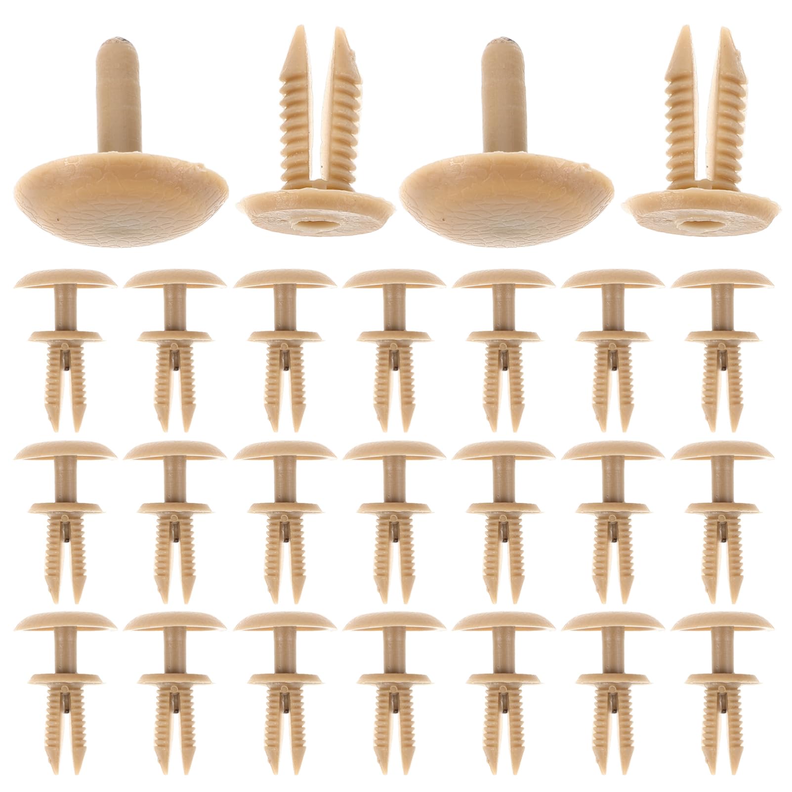 SOLUSTRE 30St Autoschnalle Auto zubehör Auto zübehör Clips für Autos Karosserie Clips Auto Befestigungselemente (beige) Autodachschnalle Werkzeug zum Entfernen von Türstiften Plastik von SOLUSTRE