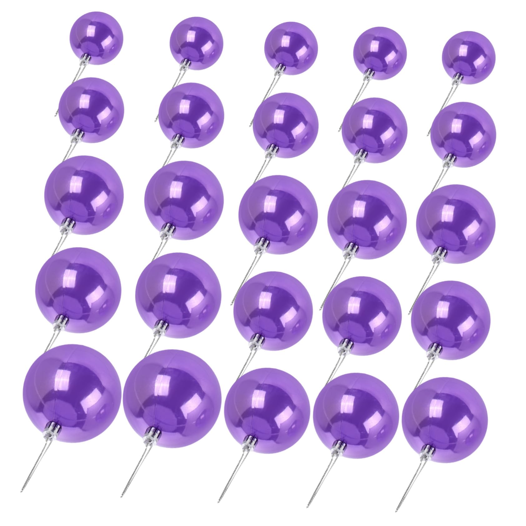 SOLUSTRE 37st Rv Dekokugeln Schillernde Ornamentkugeln Weihnachtsparty Liefert Spiegelkugel-ornamente Weihnachtsbirne Ornament Weihnachtskugeln Aus Kunststoff Christbaumkugel Plastik Violet von SOLUSTRE