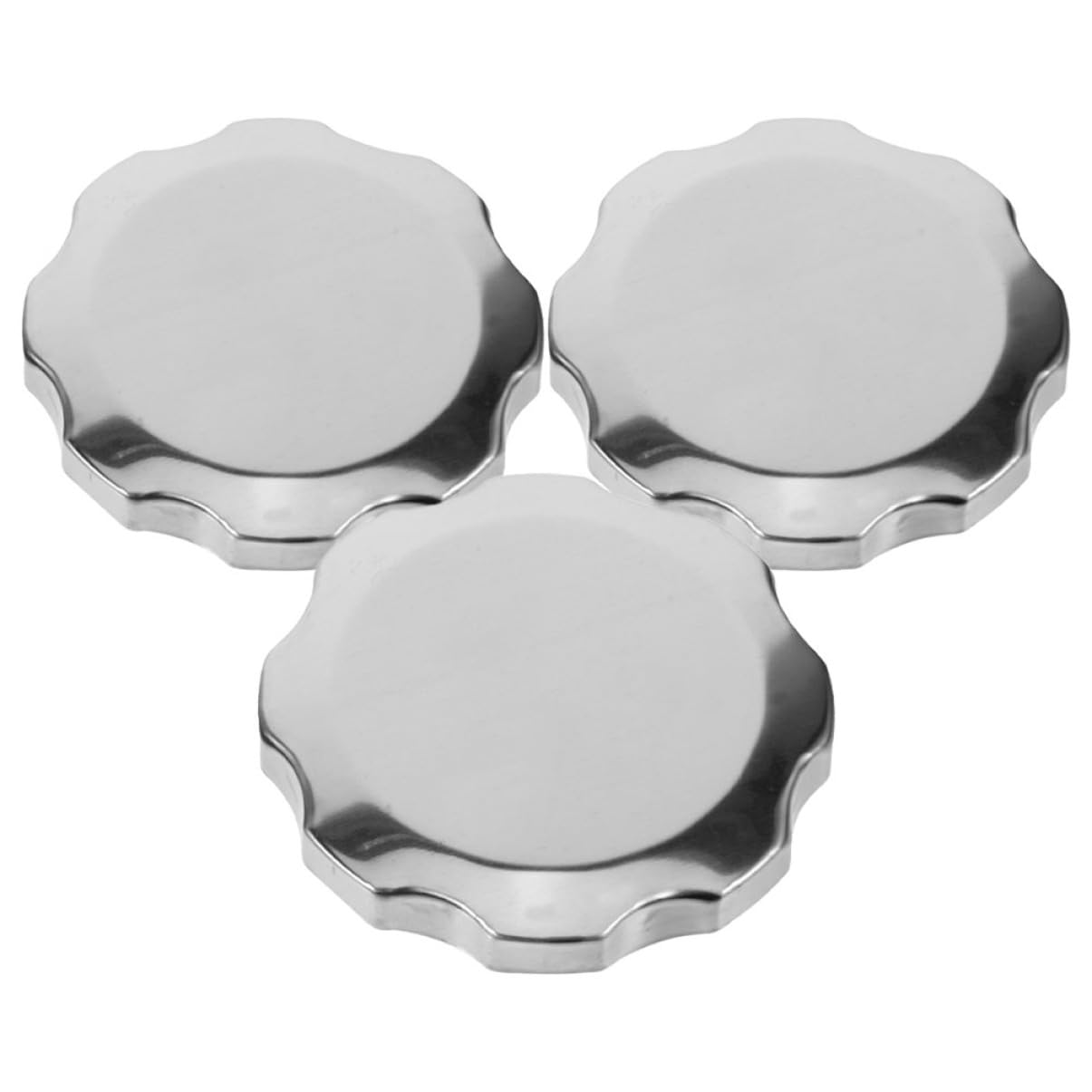 SOLUSTRE 3Pcs Benzinmotor Kappe Ersatzkappe Gas Deep Lid Deckabdeckung Gaskappe Benzingenerator Cap Universale Gas Cap Aluminum Siller von SOLUSTRE