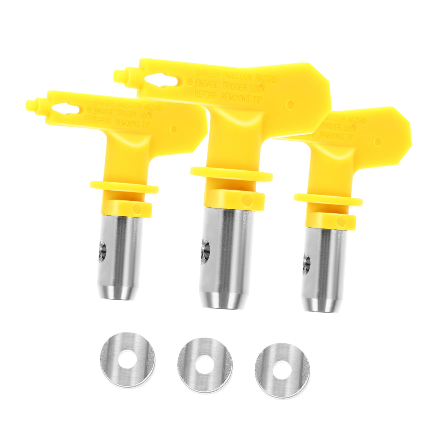 SOLUSTRE 3St Düse Nozzle jetnozzele spraydosenhalter Airbrush kit Farbspritzpistolen-Zubehör sprühvernebler sprühmopp Sprühkopf Sprühspitzen Airless-Sprühspitze Sprühzubehör Plastik Yellow von SOLUSTRE