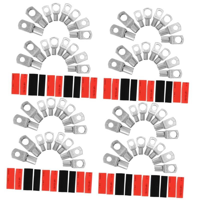 SOLUSTRE 4 Sätze Kupferrohrklemme Vakuum Kleben Kabelloser Terminal-crimpzange Schrumpfschlauch Drahtenden Kabelstecker Kabelverbinderklemmen Batterieanschlüsse Polyolefin von SOLUSTRE