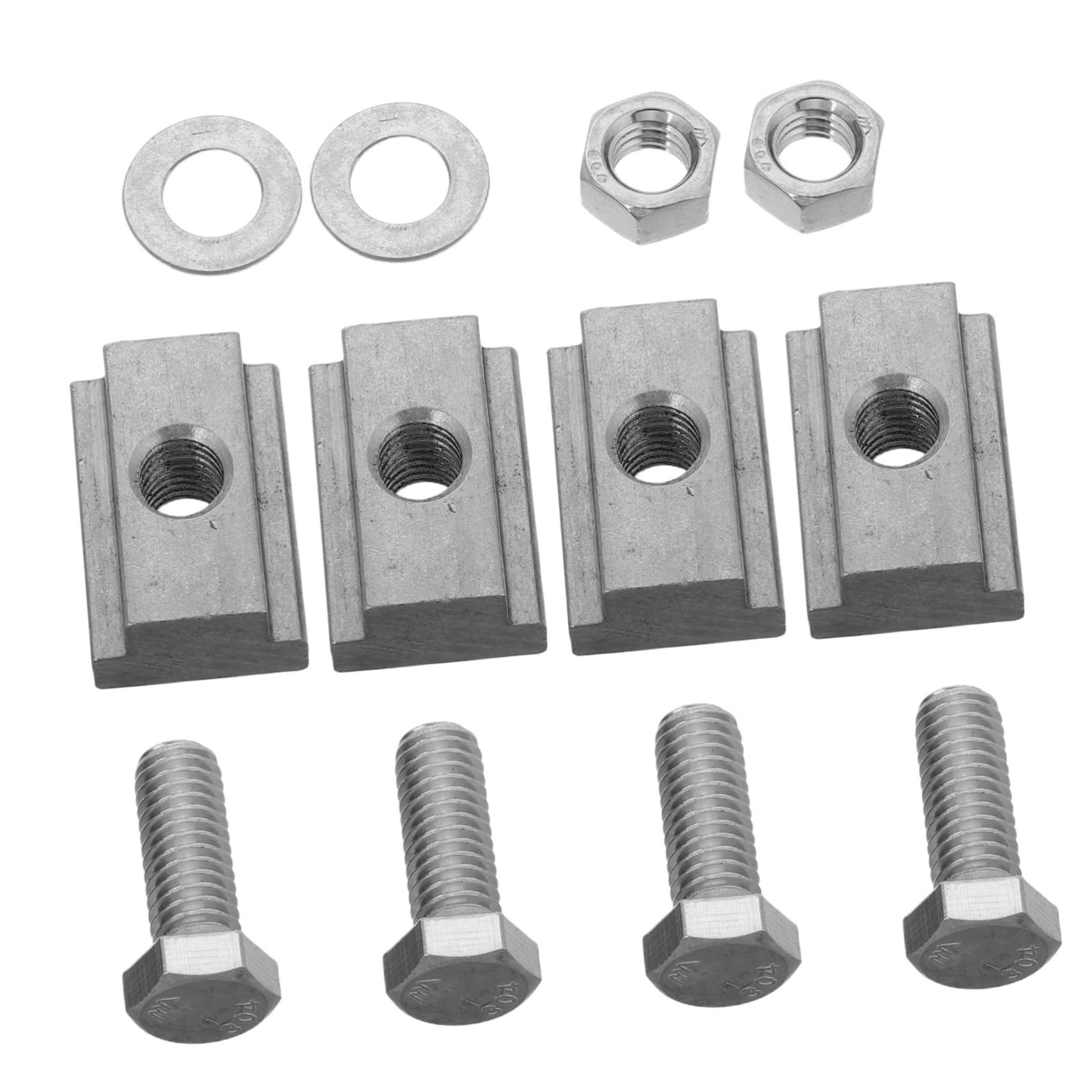 SOLUSTRE 4 Sets Anhänger Schienenmuttern LKW Ladeflächen Deck Hardware Pickup Truck Deck Zubehör Schienenklampen Für Pickup Trucks Pickup Truck Schienenschrauben LKW Ladeflächen von SOLUSTRE