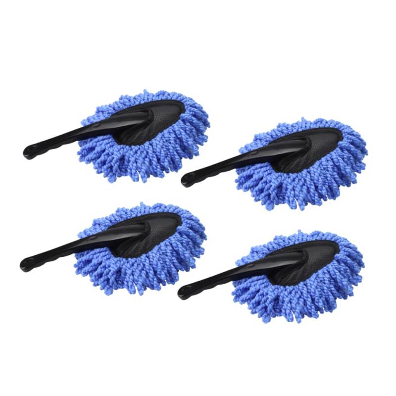 SOLUSTRE 4 Stück Autostaubbürste Auto Wachsbürste Nanofaser-Auto-armaturenbrett-staubtuch Auto Staubwedel Auto Reinigungsmittel Blue von SOLUSTRE