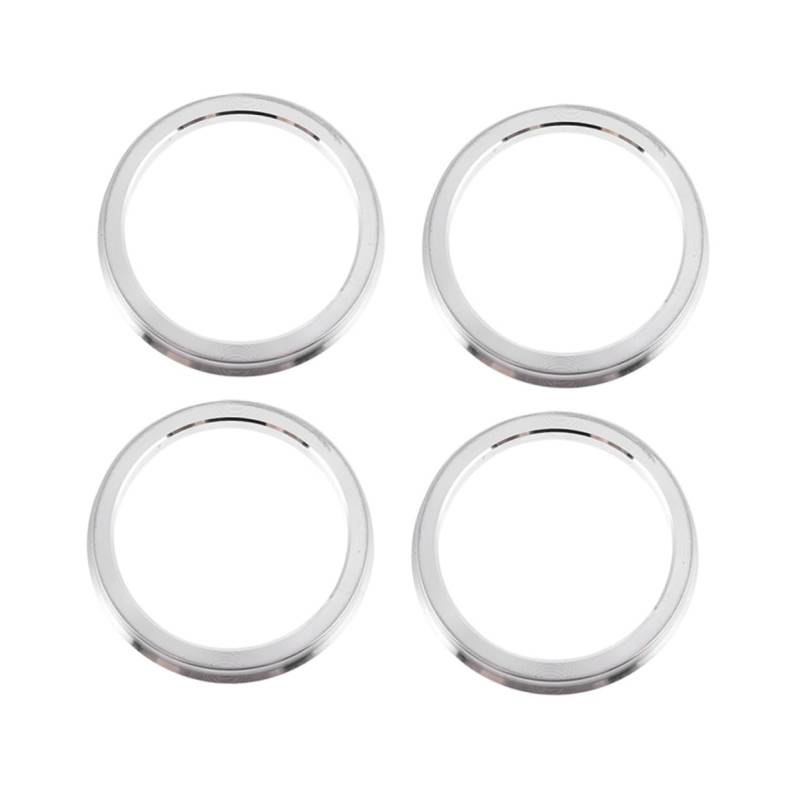 SOLUSTRE 4 Stück Nabenkragen zentrierringe hitzebeständige Radschwingungen Radnabenringe Fahrzeugnabe Nabenzentrierring zentrische Nabenringe aus Metall Ringnabe Aluminiumlegierung Silver von SOLUSTRE