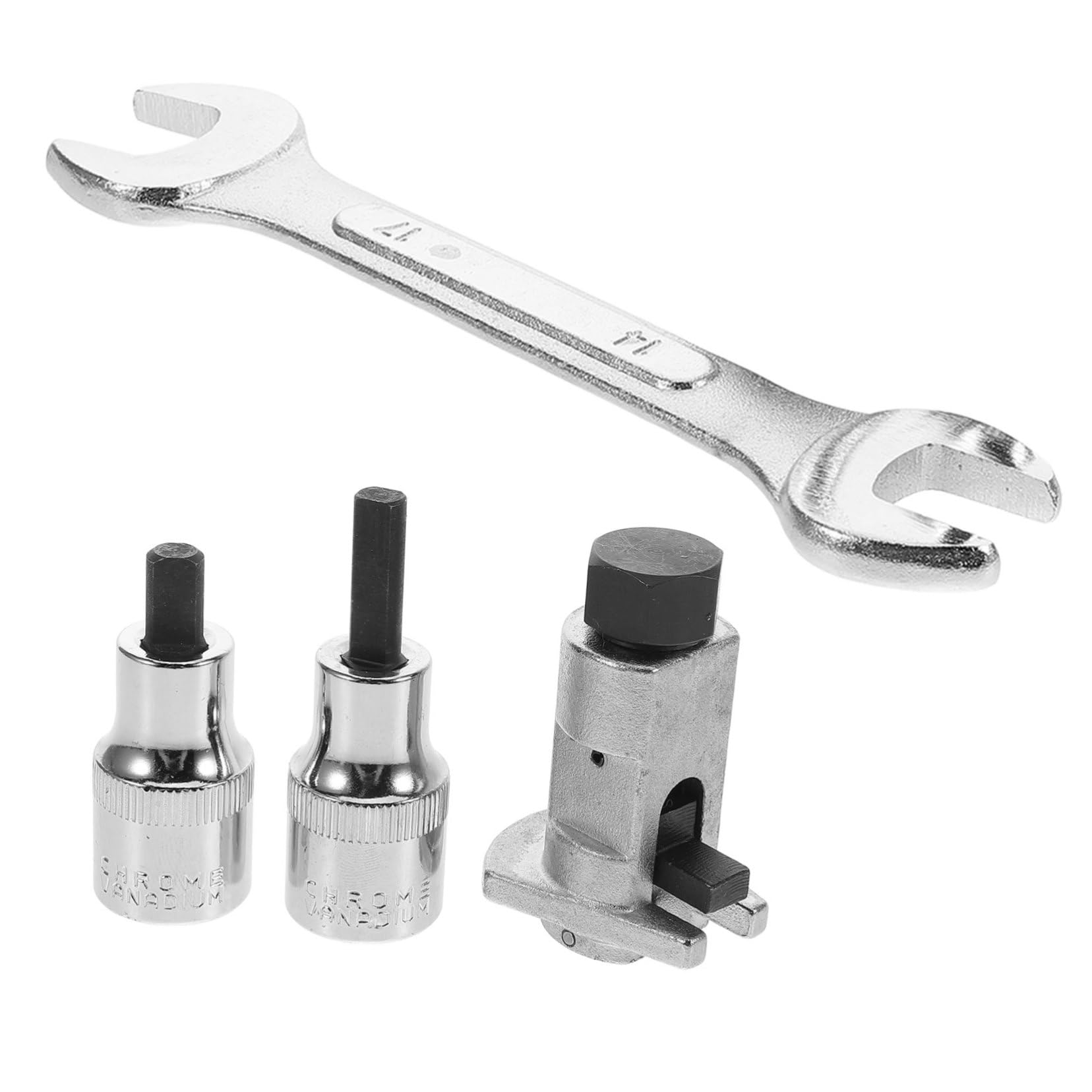 SOLUSTRE 4-Teiliges Set Horntrenner werkzeug Strebenspreizer Universalstreuer mechanisch hydraulischer Streuer Universal-Steckschlüssel Spurstangenkopf-Abzieher legierter Stahl Silver von SOLUSTRE