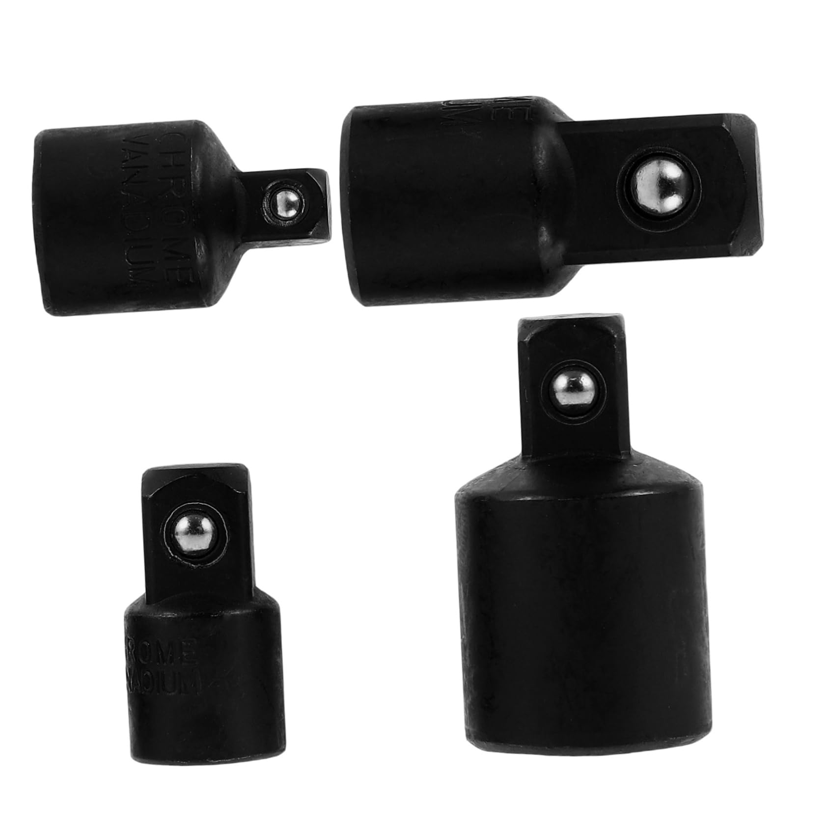 SOLUSTRE 4-Teiliges Set Schraubenschlüsseladapter Steckschlüssel Schlagschrauber mit Antrieb Stecker Schraubenschlüssel Adapter Größenwechsel Adapter sortierte Steckdose Schlagadapter Black von SOLUSTRE