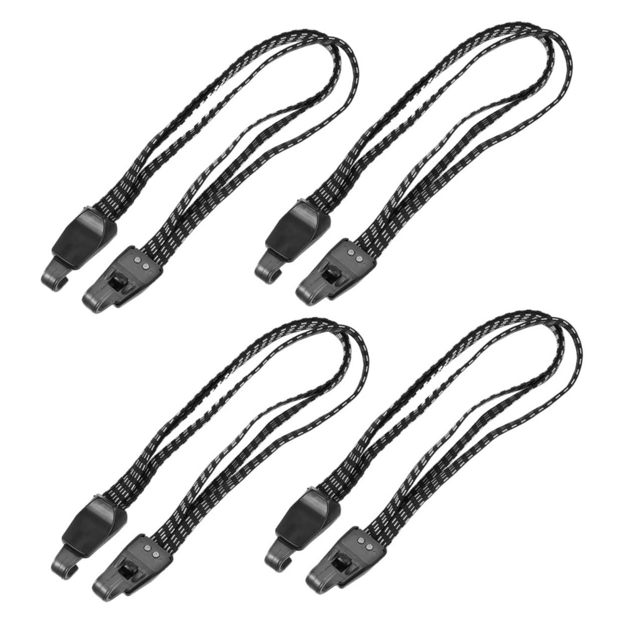 SOLUSTRE 4Pcs Heck Regal Krawatten Seil Gepäck Elastischer Kabel Verstellbares Bungee Kabel Mit Haken Rucksack Bungee Träger Fahrrad Gepäck von SOLUSTRE