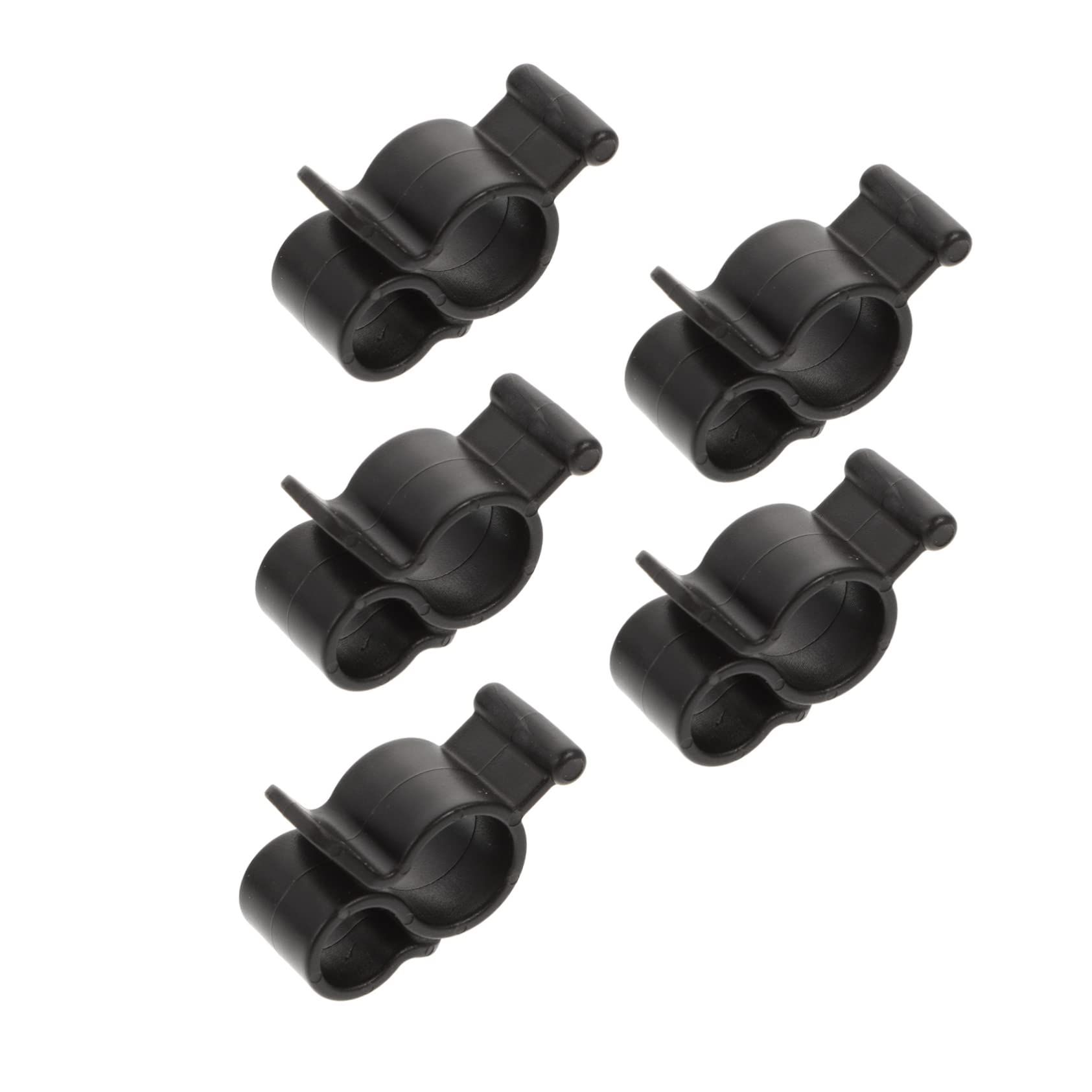 SOLUSTRE 5 Stück Schnur anschließen Clips zum Aufhängen von Werkzeugen Haken verriegeln Aufhänger zeltklemmen leuchtenklemmen Mini-Clip für Outdoor-Wohnmobile S-förmiger Clip Plastik Black von SOLUSTRE