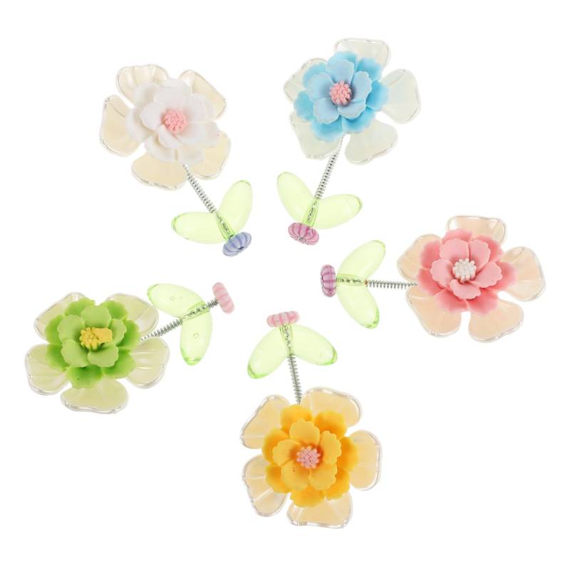 SOLUSTRE 5 Stück Süße Blumen Auto Rückspiegel Armaturenbrett Zubehör Schüttelnde Blumen Auto Ornament Zubehör Für Männer Und Frauen von SOLUSTRE