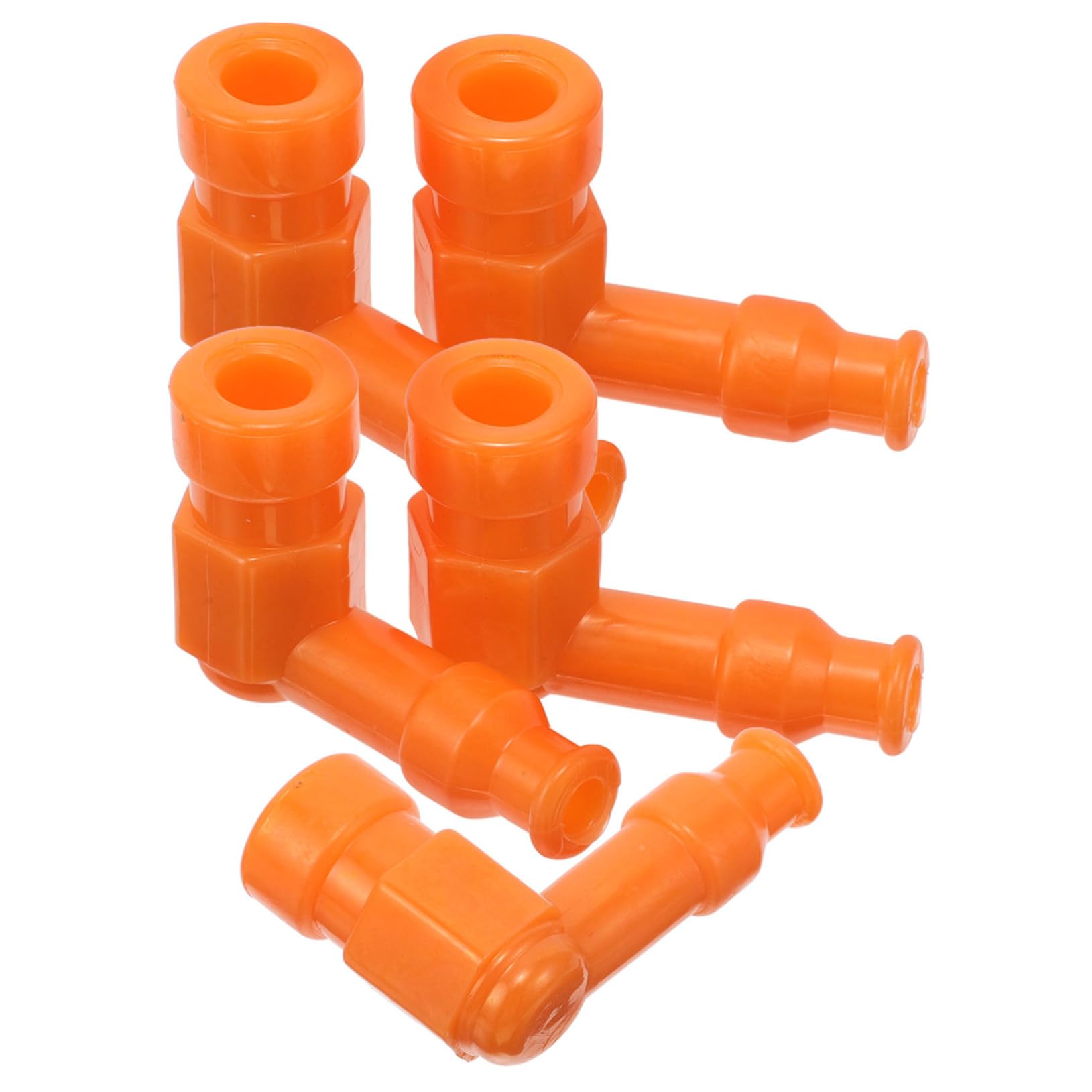 SOLUSTRE 5 Stück Zündkerzenstecker Benzin Gas Roller Fahrradzubehör Motorzubehör Zündkerzenschutz Rasenmäher Zündkerzenstiefel Zündkerzenkappen Gummi Orange von SOLUSTRE