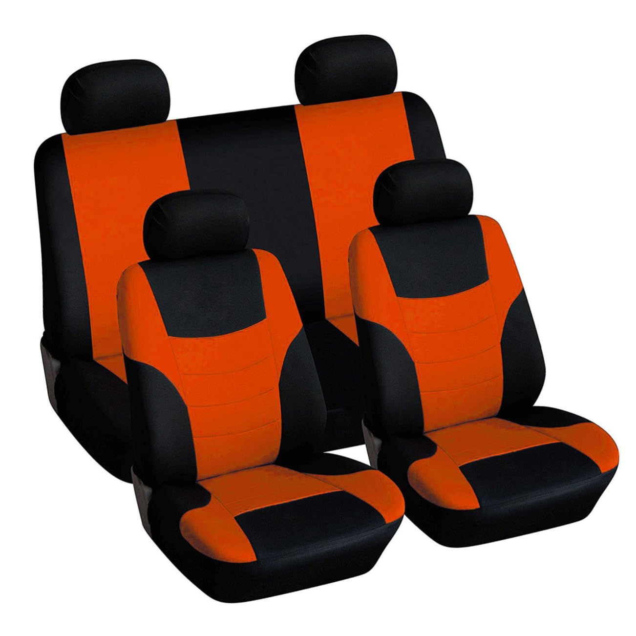 SOLUSTRE 8 Stück Vollsitzbezug Asientos para Autos Universal Carseat Sitzbezug Sitzbezüge Autositzbezug Autositzbezüge Fahrzeugsitzbezug Geteilter Sitzbankbezug Orange von SOLUSTRE