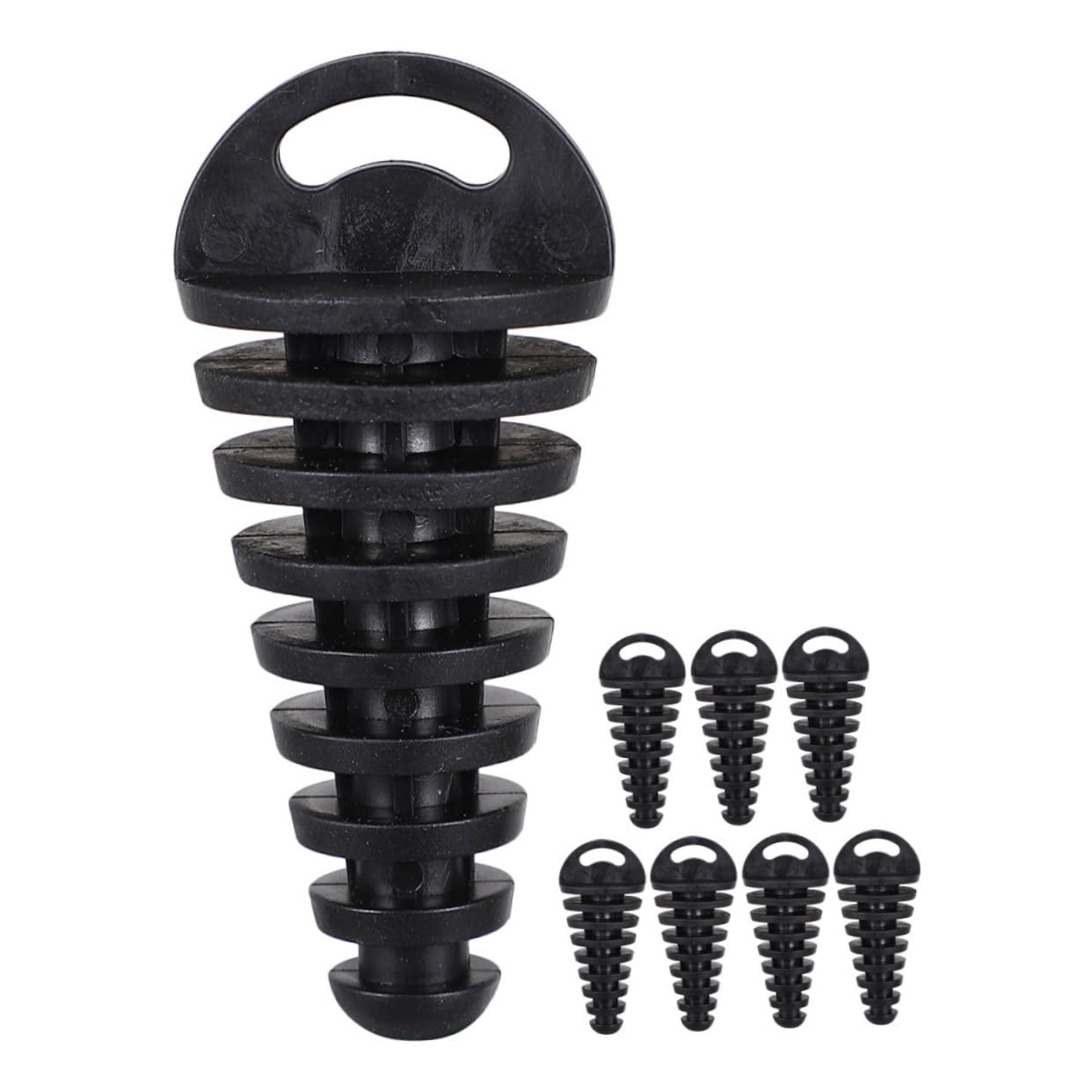 SOLUSTRE 8 Stück Zubehör Auspuffrohre Waschstopper Auspuffspitze Auspuffrohre Auspuffwaschstopfen Auspuffschalldämpfer Stecker Endrohr Pvc Schwarz von SOLUSTRE