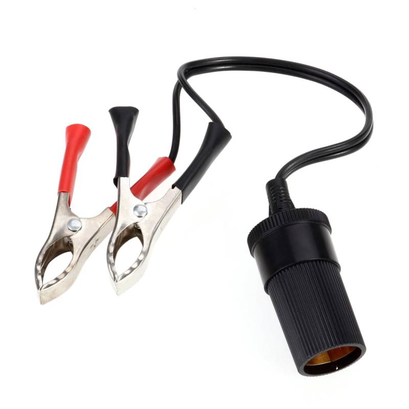 SOLUSTRE Auto Batterie Anschlusskabel Mit Alligator Clips 12V DC Clip On Batterieadapter Für KFZ Auto Batterieterminal Clip Passend Für Zigarettenanzünder Und Batterieladegeräte von SOLUSTRE