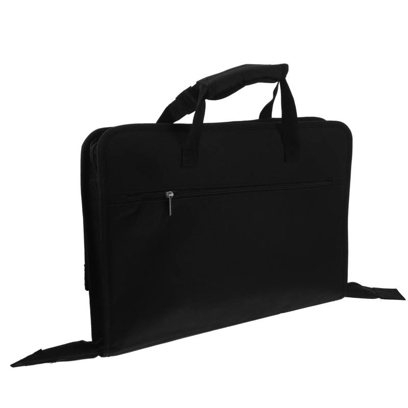 SOLUSTRE Auto-Klapptisch Sitz-Steh-Schreibtisch Rad Nachttisch Laptopständer Auto Laptop Halterung Fahrzeug Laptop Halterung Kinderauto-Tablett Autoschalen zum Essen Oxford-Stoff Black von SOLUSTRE