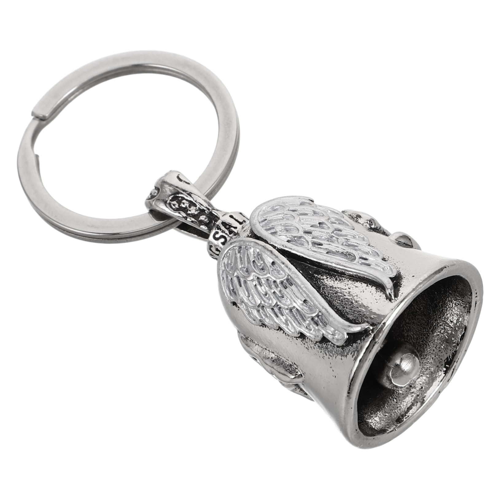 SOLUSTRE Auto-dekorationsglocken Metallglocke Runder Schlüsselanhänger Mit Glocke Dekorative Glocken Glocke Zur Dekoration Glocke Schlüsselanhänger Mini-glocken Silver Rostfreier Stahl von SOLUSTRE